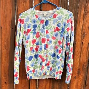 L.L. Bean Women's Floral Cotton Cardigan